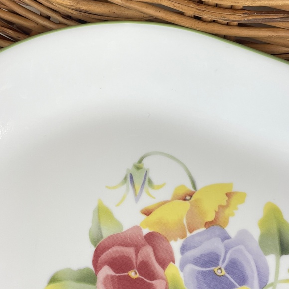 Vintage Corelle Summer Blush Oval Platter Pansy Flowers - Picture 3 of 5
